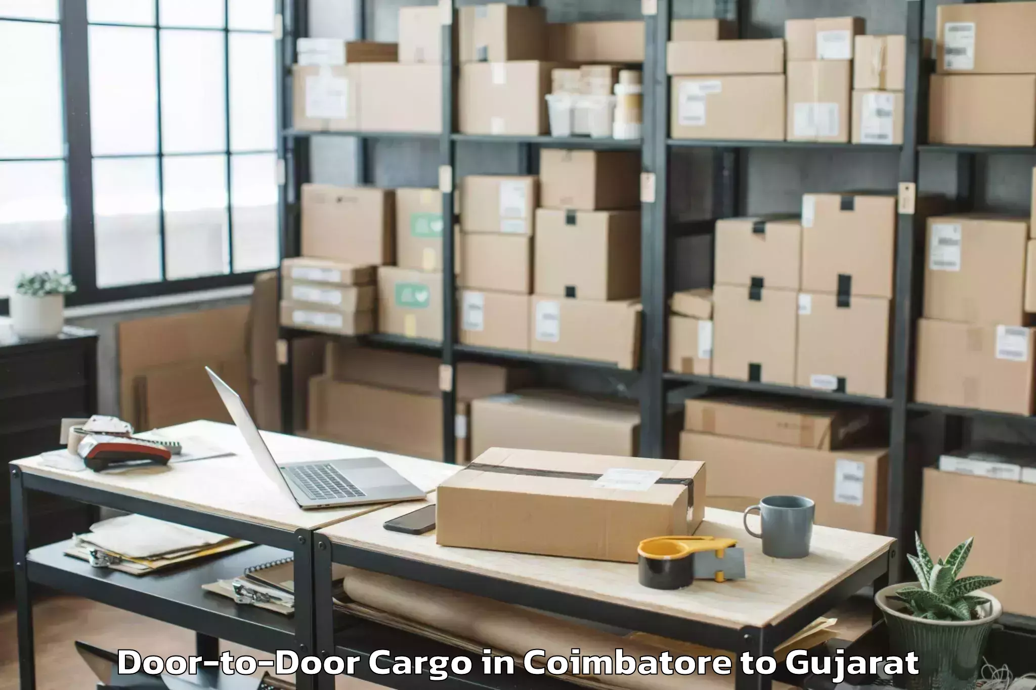 Leading Coimbatore to Sachin Door To Door Cargo Provider